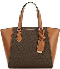 Michael Kors Taryn Signature Logo and Leather Tote Bag