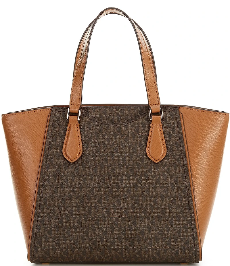 Michael Kors Taryn Signature Logo and Leather Tote Bag
