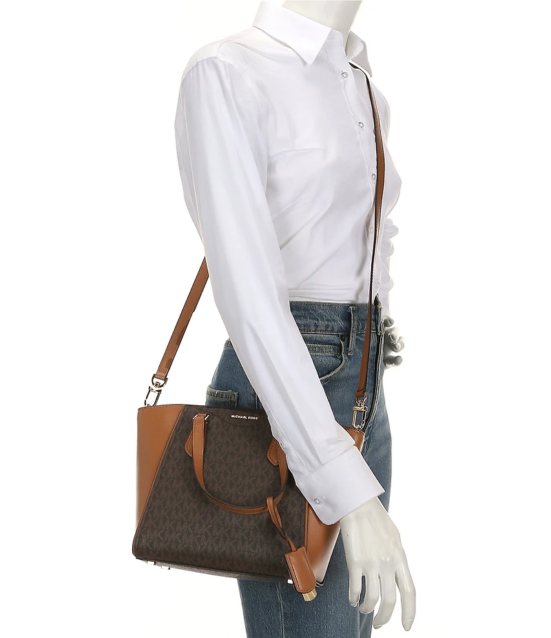 Michael Kors Taryn Signature Logo and Leather Tote Bag
