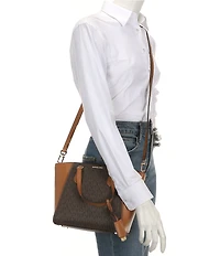 Michael Kors Taryn Signature Logo and Leather Tote Bag