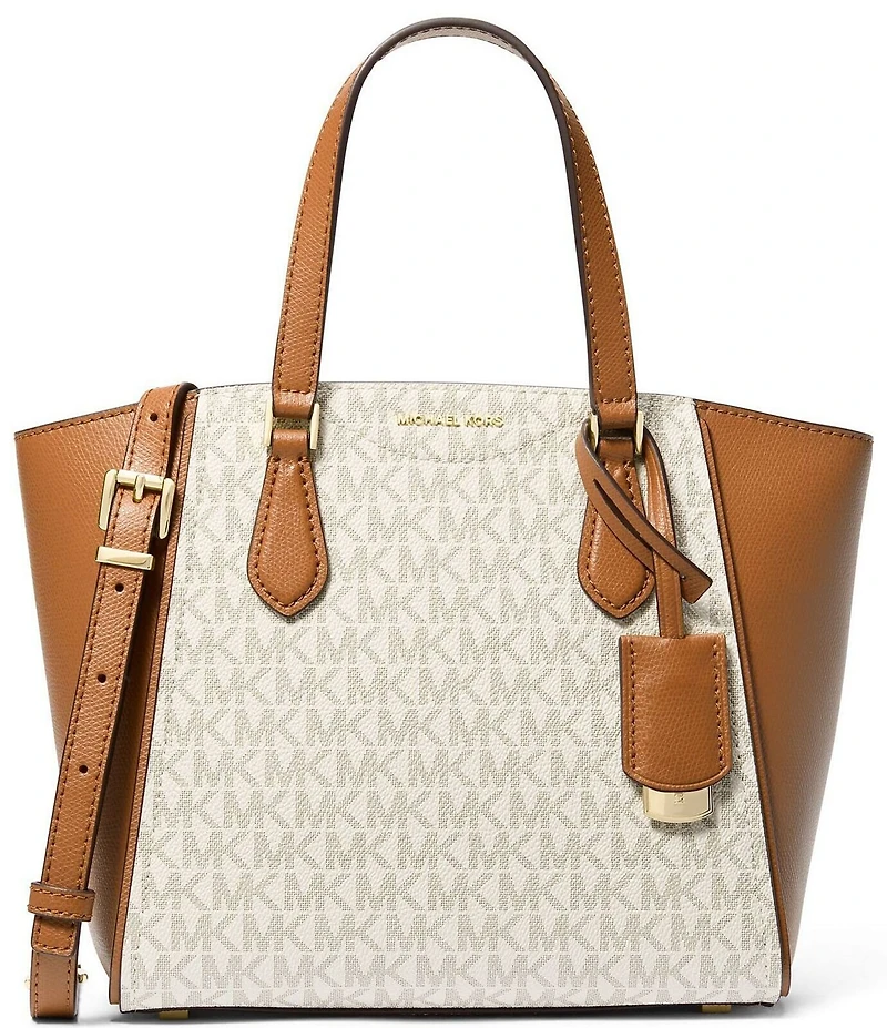 Michael Kors Taryn Signature Logo and Leather Tote Bag