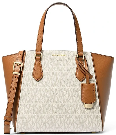 Michael Kors Taryn Signature Logo and Leather Tote Bag