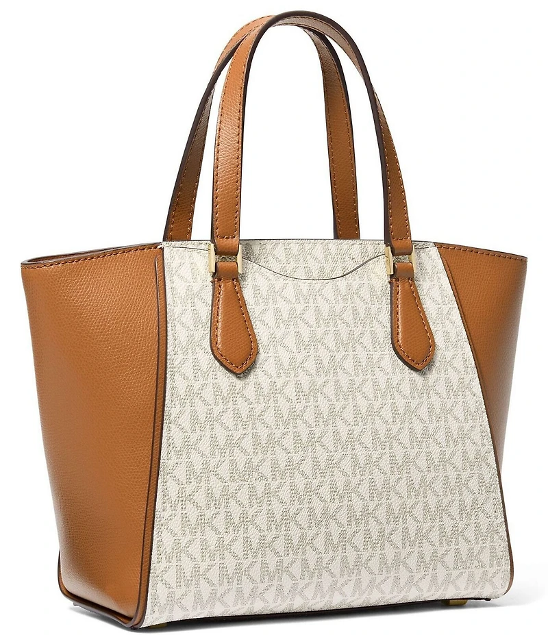 Michael Kors Taryn Signature Logo and Leather Tote Bag