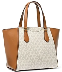 Michael Kors Taryn Signature Logo and Leather Tote Bag