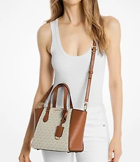 Michael Kors Taryn Signature Logo and Leather Tote Bag