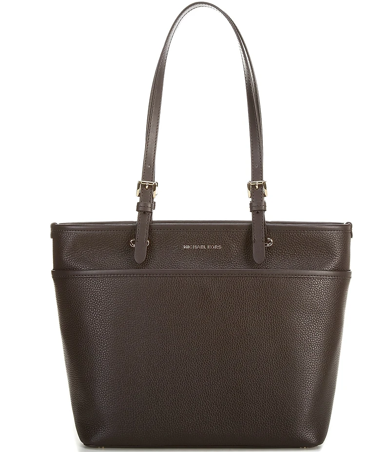 Michael Kors Winston Medium Gold Accents Pocket Tote Bag