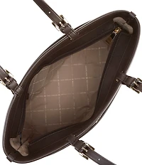 Michael Kors Winston Medium Gold Accents Pocket Tote Bag