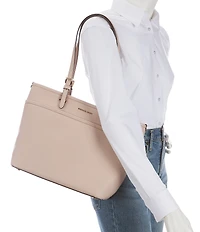 Michael Kors Winston Medium Gold Accents Pocket Tote Bag