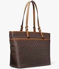 Michael Kors Winston Nylon Signature Logo Large Multifunction Pocket Contrast Trim Tote Bag