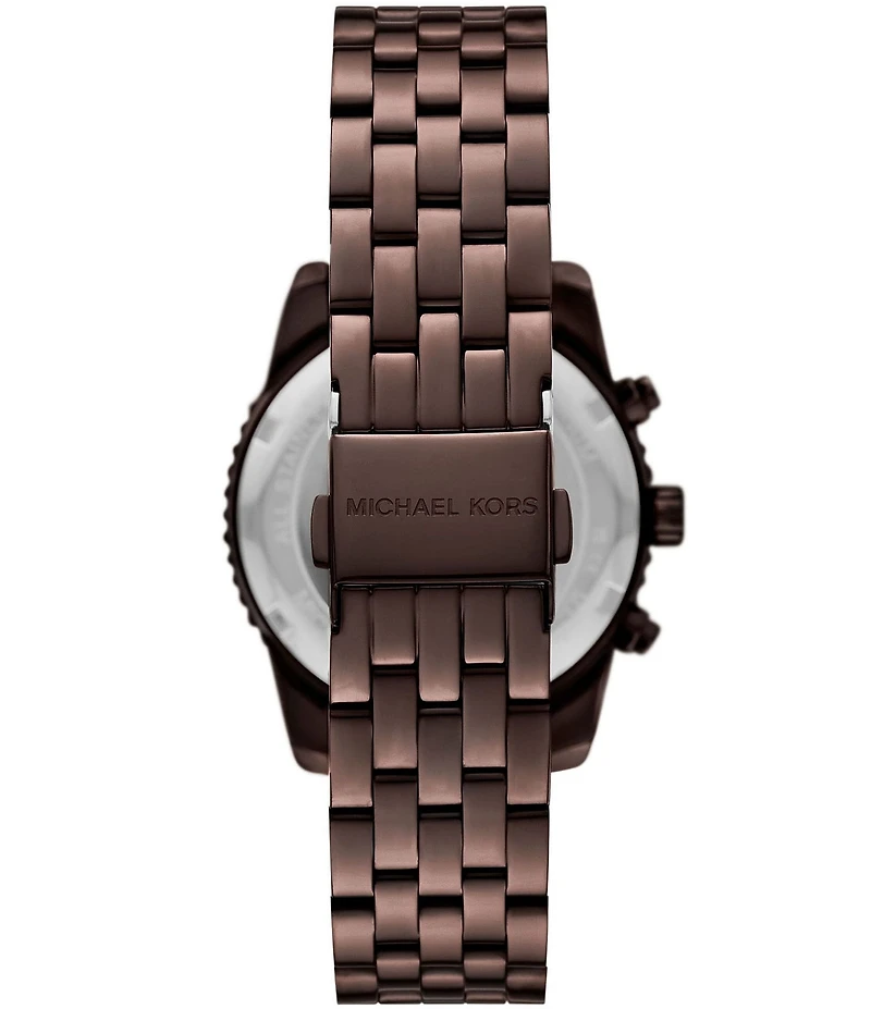 Michael Kors Women's Bryant Quartz Chronograph Brown Tone Stainless Steel Bracelet Watch