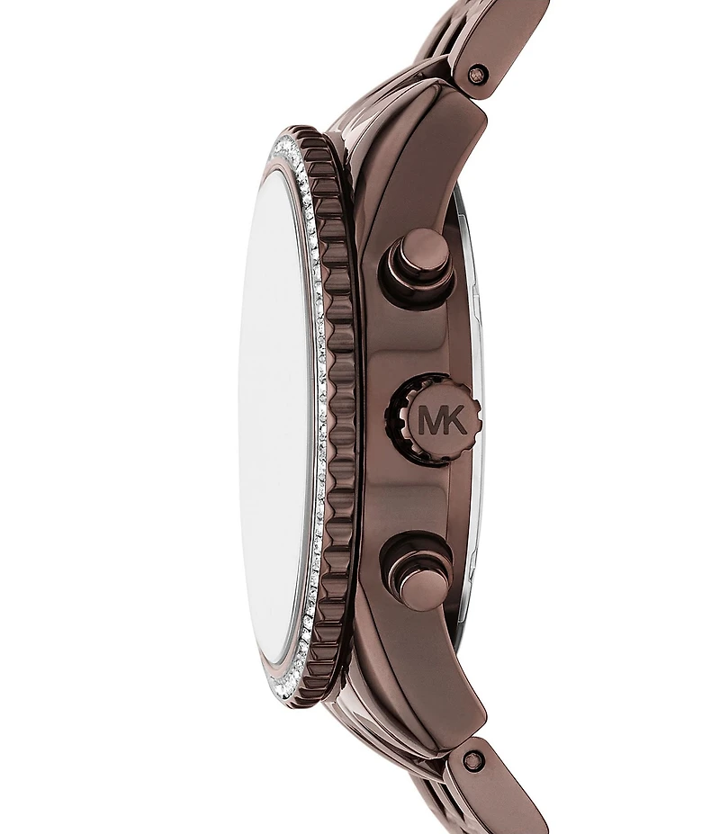 Michael Kors Women's Bryant Quartz Chronograph Brown Tone Stainless Steel Bracelet Watch