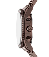 Michael Kors Women's Bryant Quartz Chronograph Brown Tone Stainless Steel Bracelet Watch