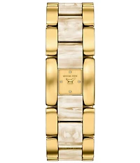 Michael Kors Women's Darrington Quartz Two Hand Acetate and Gold Tone Stainless Steel Bracelet Watch