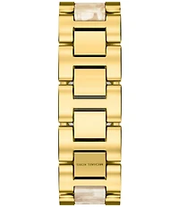 Michael Kors Women's Darrington Quartz Two Hand Acetate and Gold Tone Stainless Steel Bracelet Watch