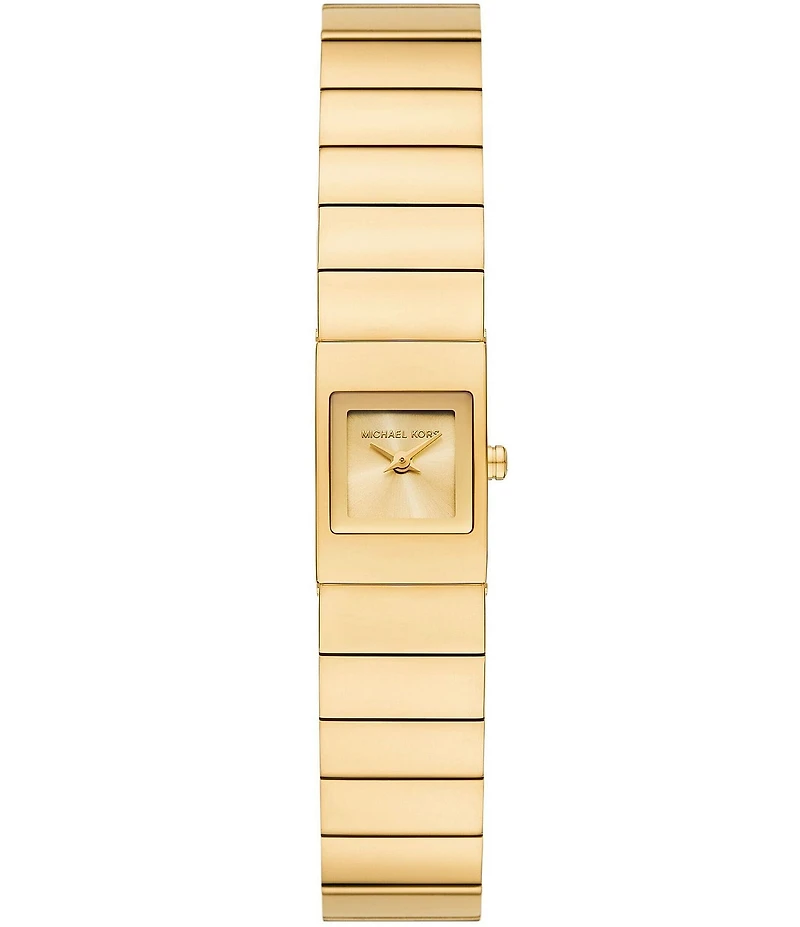 Michael Kors Women's Darrington Two-Hand Gold-Tone Stainless Steel Bracelet Watch