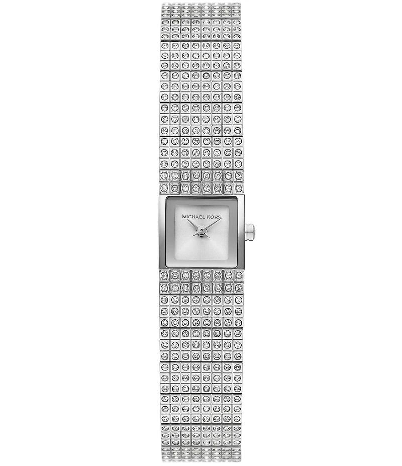 Michael Kors Women's Darrington Two-Hand Pave Stainless Steel Bracelet Watch