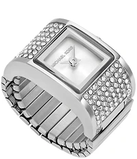 Michael Kors Women's Darrington Two-Hand Pave Stainless Steel Watch Ring