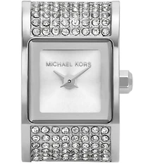 Michael Kors Women's Darrington Two-Hand Pave Stainless Steel Watch Ring