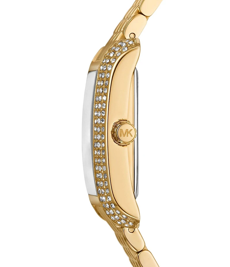 Michael Kors Women's Crystal Emery Three-Hand Stainless Steel Bracelet Watch