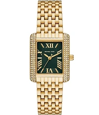 Michael Kors Women's Crystal Emery Three-Hand Stainless Steel Bracelet Watch