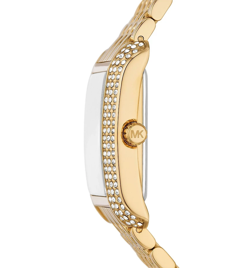 Michael Kors Women's Crystal Emery Three-Hand Stainless Steel Bracelet Watch