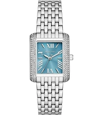Michael Kors Women's Crystal Emery Three-Hand Stainless Steel Bracelet Watch