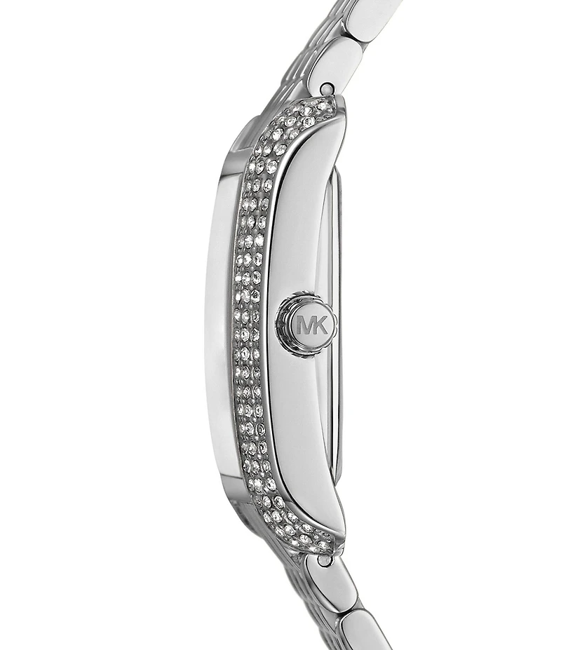 Michael Kors Women's Crystal Emery Three-Hand Stainless Steel Bracelet Watch