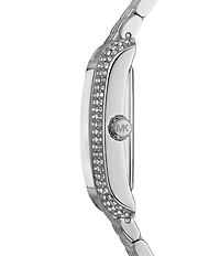 Michael Kors Women's Crystal Emery Three-Hand Stainless Steel Bracelet Watch