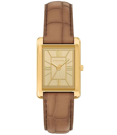 Michael Kors Women's Essex Quartz Three Hand Brown Leather Strap Watch