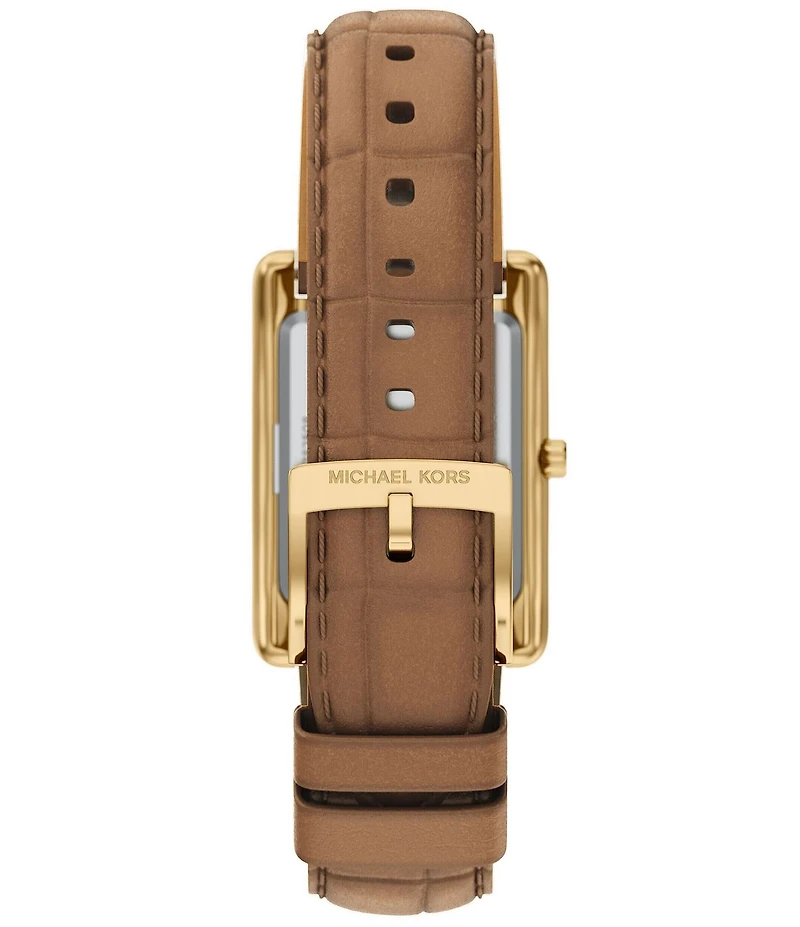 Michael Kors Women's Essex Quartz Three Hand Brown Leather Strap Watch