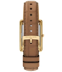 Michael Kors Women's Essex Quartz Three Hand Brown Leather Strap Watch