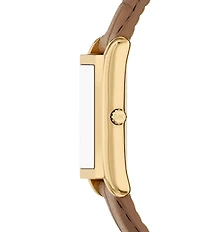 Michael Kors Women's Essex Quartz Three Hand Brown Leather Strap Watch