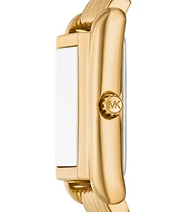 Michael Kors Women's Essex Quartz Three-Hand Gold-Tone Stainless Steel Bracelet Watch