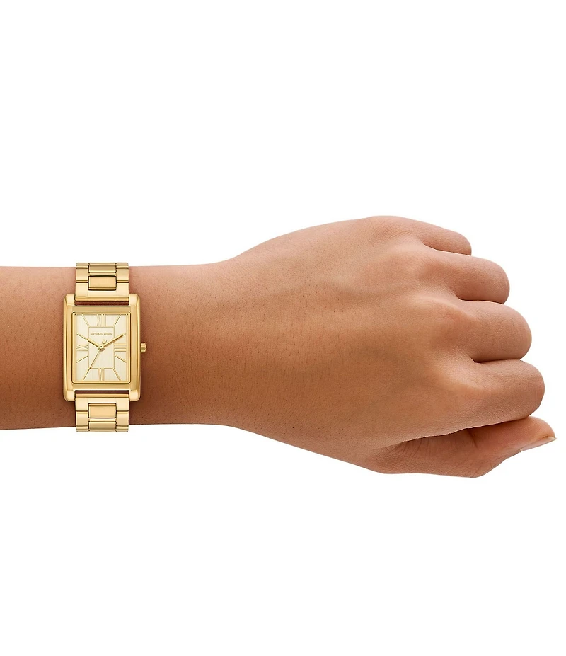 Michael Kors Women's Essex Three-Hand Stainless Steel Bracelet Watch