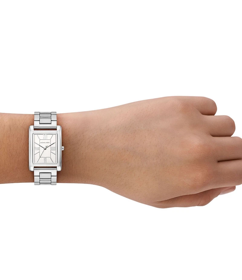 Michael Kors Women's Essex Three-Hand Stainless Steel Bracelet Watch