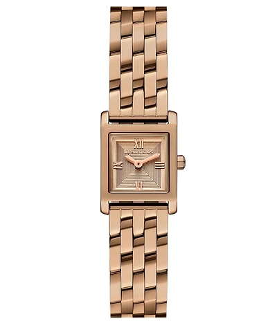 Michael Kors Women's Georgie Quartz Two-Hand Beige Gold-Tone Stainless Steel Bracelet Watch