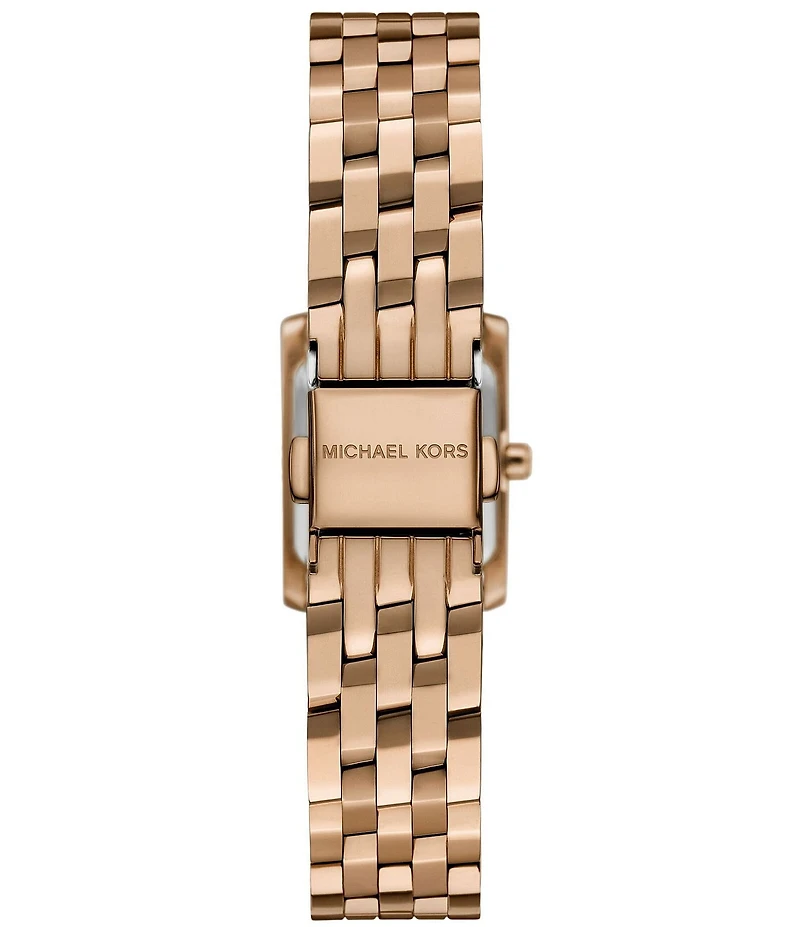 Michael Kors Women's Georgie Quartz Two-Hand Beige Gold-Tone Stainless Steel Bracelet Watch