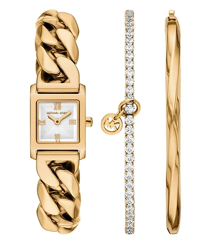 Michael Kors Women's Georgie Quartz Two-Hand Stainless Steel Bracelet Watch Set