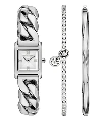 Michael Kors Women's Georgie Quartz Two-Hand Stainless Steel Bracelet Watch Set
