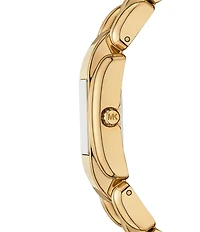 Michael Kors Women's Hally Quartz Two-Hand Gold-Tone Stainless Steel Bracelet Watch