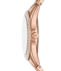 Michael Kors Women's Harlowe Three-Hand Crystal Stainless Steel Bracelet Watch