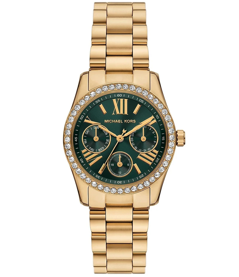 Michael Kors Women's Lexington Lux Multifunction Stainless Steel Bracelet Watch