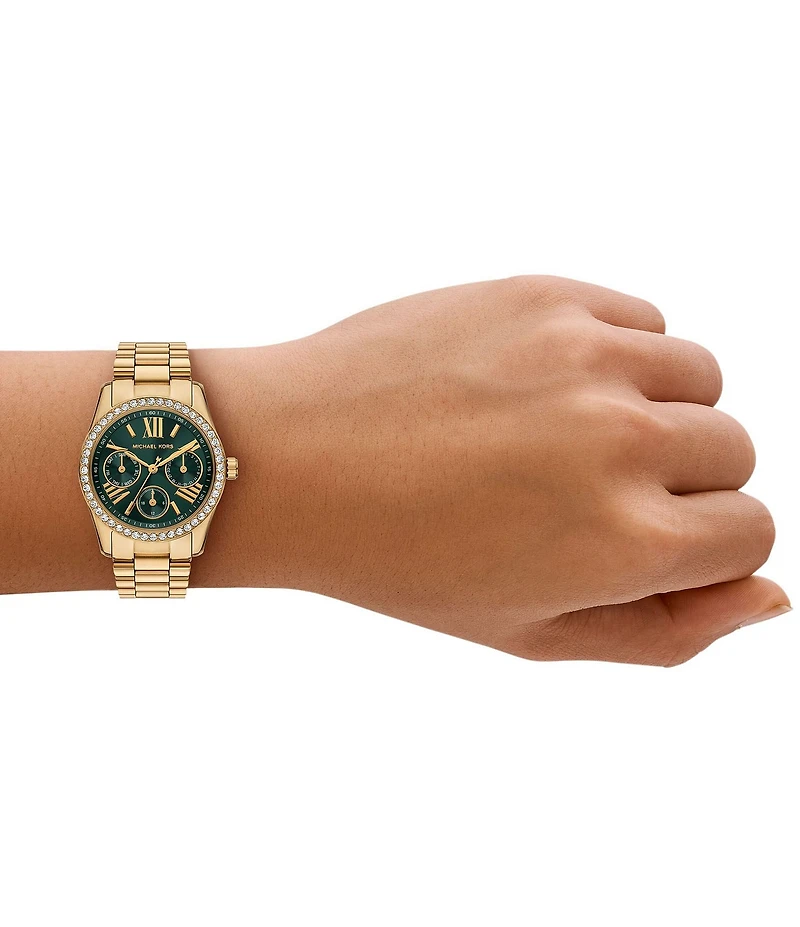 Michael Kors Women's Lexington Lux Multifunction Stainless Steel Bracelet Watch
