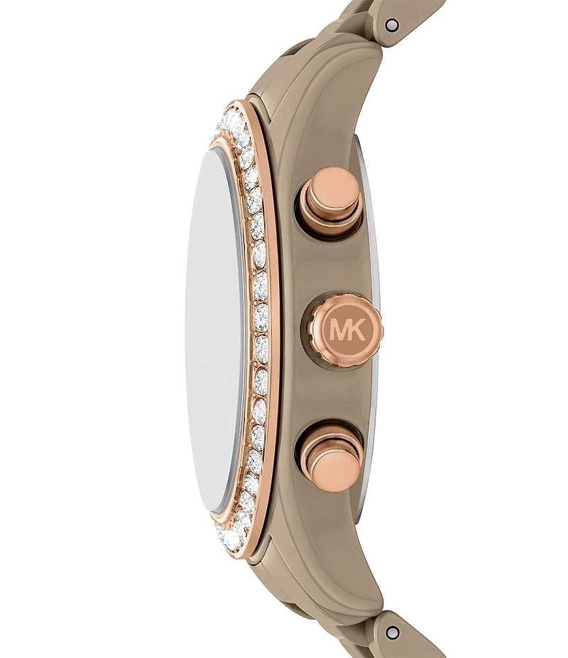 Michael Kors Women's Lexington Quartz Chronograph Ceramic Bracelet Watch