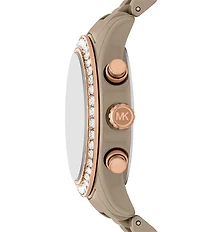 Michael Kors Women's Lexington Quartz Chronograph Ceramic Bracelet Watch