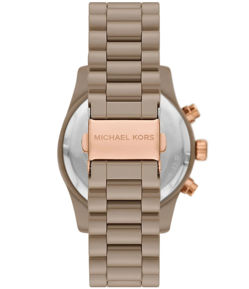 Michael Kors Women's Lexington Quartz Chronograph Ceramic Bracelet Watch