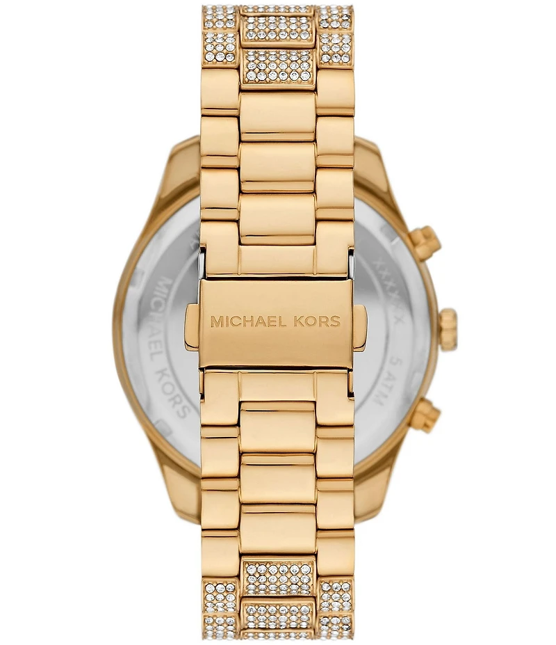 Michael Kors Women's Lexington Quartz Chronograph Pav Stainless Steel Bracelet Watch