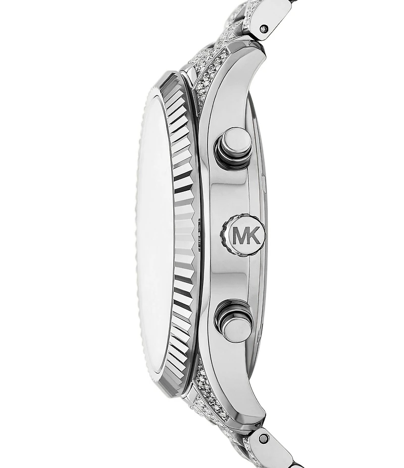 Michael Kors Women's Lexington Quartz Chronograph Pav Stainless Steel Bracelet Watch