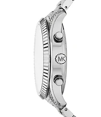 Michael Kors Women's Lexington Quartz Chronograph Pav Stainless Steel Bracelet Watch