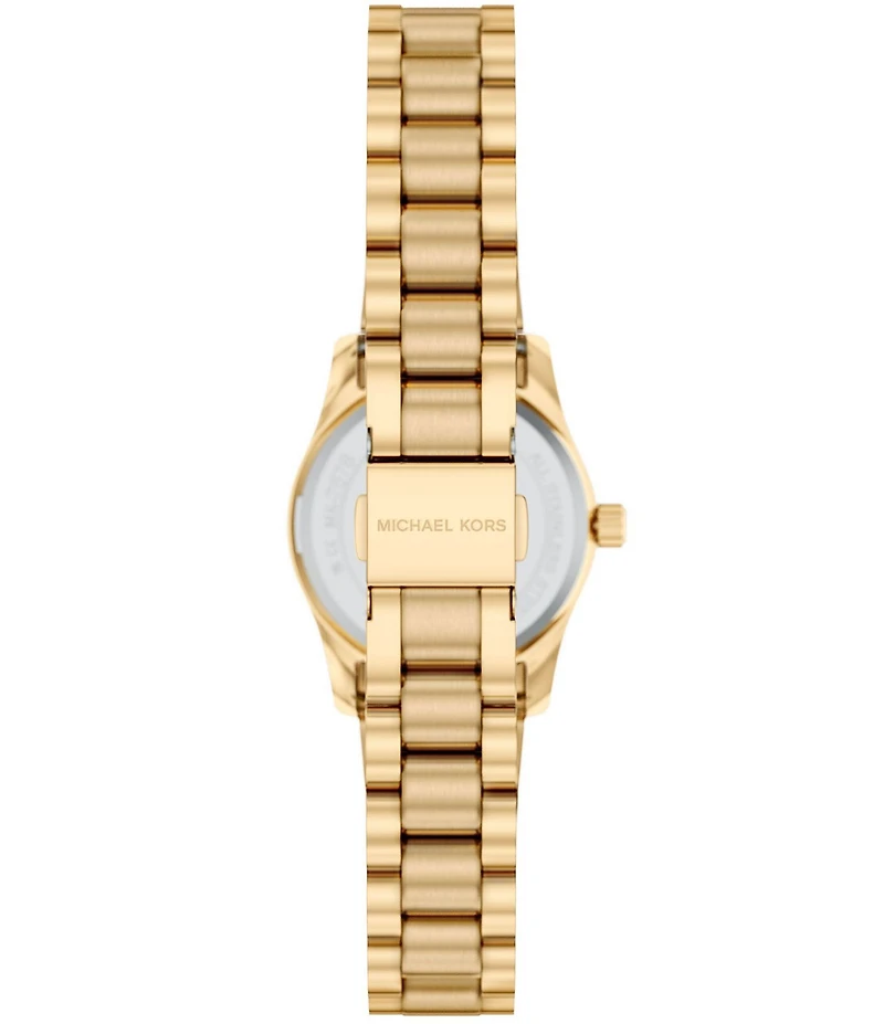 Michael Kors Women's Lexington Quartz Three Hand Gold Tone Stainless Steel Bracelet Watch